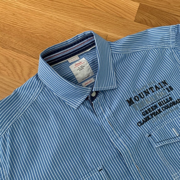 S Oliver Embroidered Long Sleeve Button Down Shirt - Picture 2 of 16